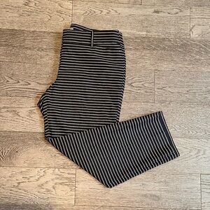 LOFT Blue & White Striped Riviera Crop Julie Pants Size 8